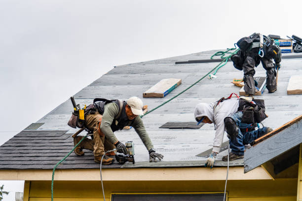 Professional Gutter Installation technician working in Tarboro, NC